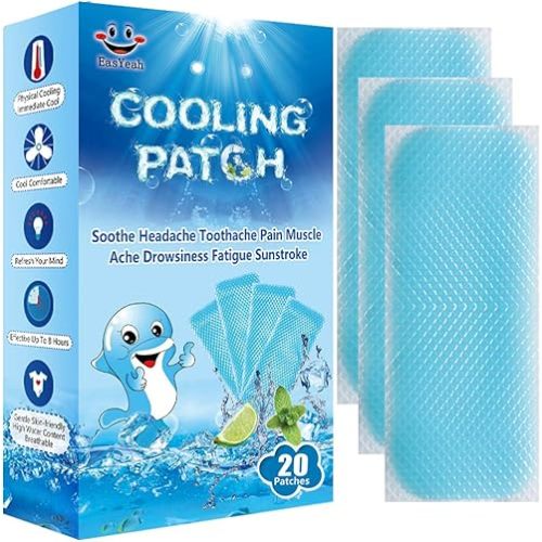 EasYeah Cooling Patches for Fever Discomfort, Fever Patches, Pack of 20