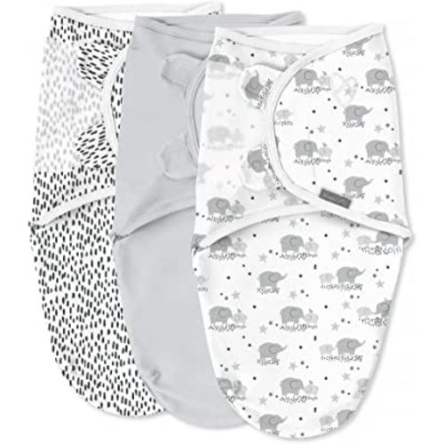 SwaddleMe Original Swaddle - Size Small/Medium, 0-3 Months, 3-Pack (Mama & Me) Easy to Use Newborn Swaddle Wrap Keeps Baby Cozy and Secure and Helps Prevent Startle Reflex