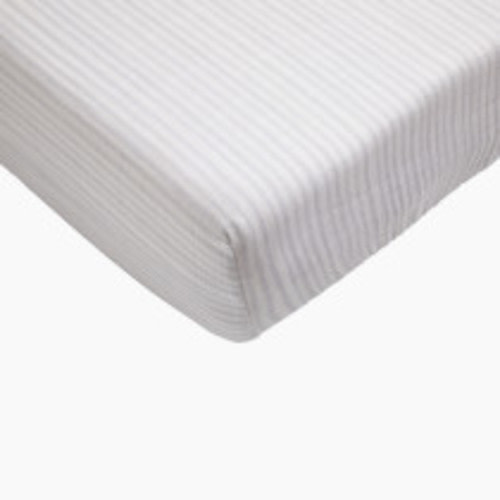 Tiny Kind Muslin Crib Sheet - Grey Painted Stripe