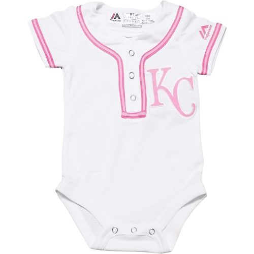 Kansas City Royals Girls Newborn White Pink Cool Base Creeper
