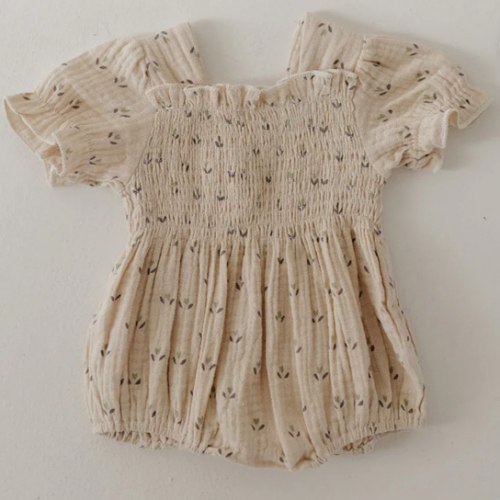 Ruffle Muslin Romper | Flora