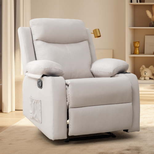 Korser Manual Small Recliner Chair for Small Spaces for Living Room,Nursery,Beige