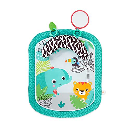 Bright Starts Totally Tropical Prop & Play Tummy Time Mat, Baby Play Mat, Tummy Time Pillow, Sensory Toys, Ages Newborn +