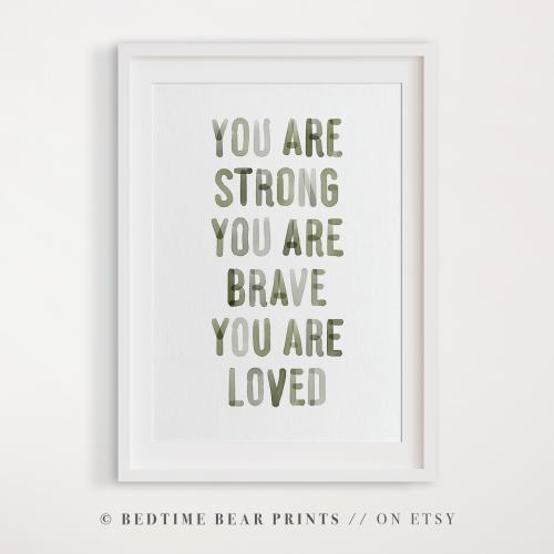 Nursery Prints, Nursery Quotes, Nursery Room Decor, Olive Green Nursery Prints, Handmade Nursery Wall Art, Instant Download