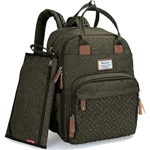 Amazon.com: RUVALINO Diaper Bag Backpack, Neutral All-in-One Baby Bags for Boy Girl, Multifunction Large Travel Backpack with Portable Changing Pad, Stroller Straps, Pacifier Case, Army Green : Baby, OLIVE GREEN