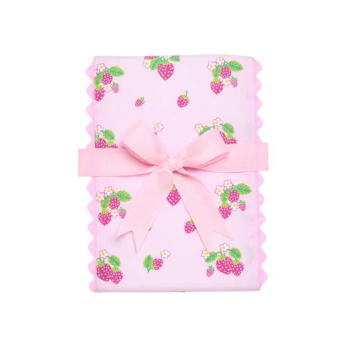 Strawberry Fancy Fabric Burp