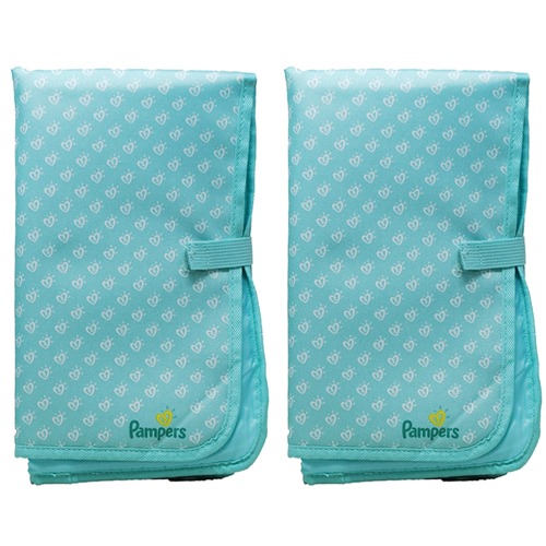 Pampers Portable Lightweight Diaper Changing Pad, 22” x 13”, 2 Count