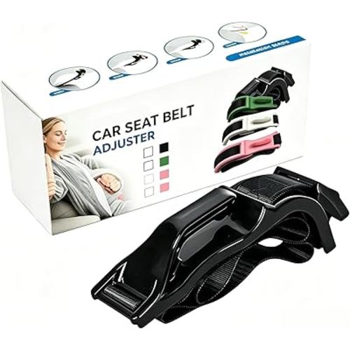 Pregnancy Seat Belt Cover for Women, Universal Car Seat Belt Pad, Breathable Anti-Slip Comfort Pad, Easy Install, Washable Car Accessory for Driving Travel – Black