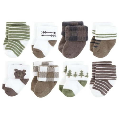 Hudson Baby Terry Socks, 8-Pack, Newborn-12 Months