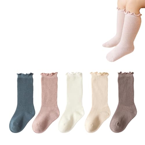 WATOCHE Baby Toddler Girls Ruffle Socks Girl's Frilly Dress Baby Summer Mesh Solid Crew Socks