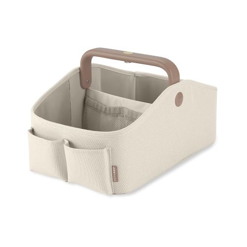 Skip Hop Diaper Caddy Organizer with Touch Sensor Night Light Nursery Style Oat