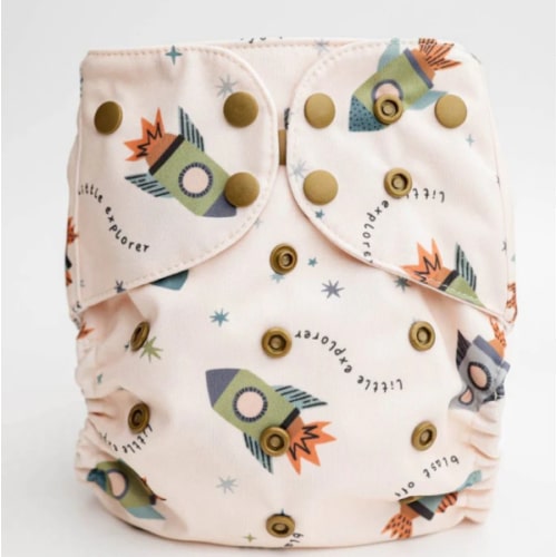 Luxe Pocket Cloth Diaper with Dual Inner Gussets and Athletic Wicking Jersey