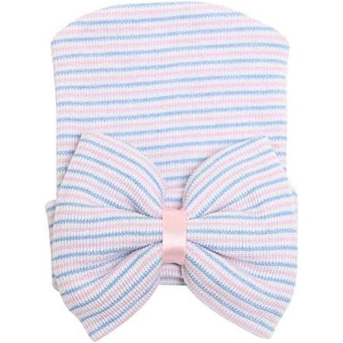Sarfel Newborn Hats for Girls Hospital Hat Baby Girl Bows and Headbands Infant Beanie Nursery Caps