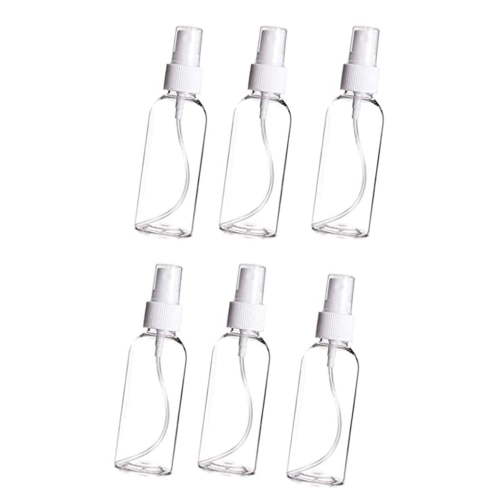 6 × Spray Bottles Sprayer with Plastic Bottle Spray Transparent Spray Empty Small 6Pcs Bottle Plastic 50Ml Travel Equipment