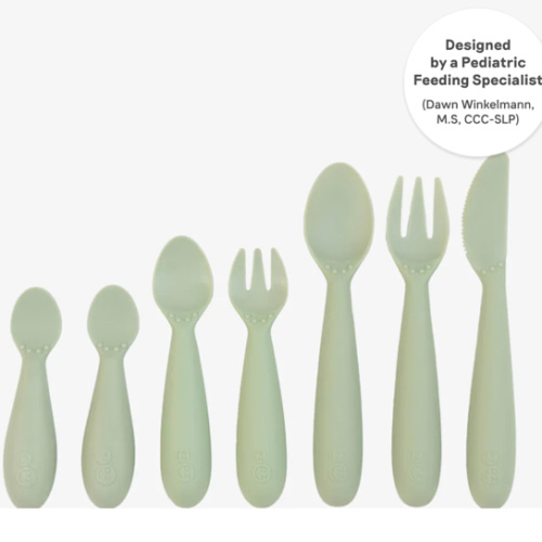 Developmental Utensil Set by ezpz / Spoon, Fork & Knife for Toddlers