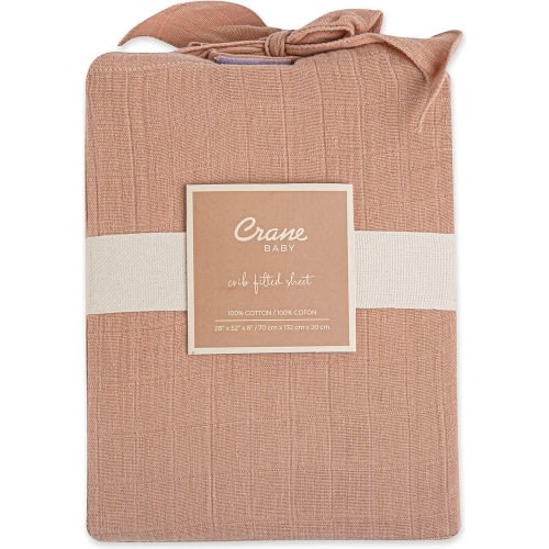 CRANE BABY Fitted Crib Sheet, Copper