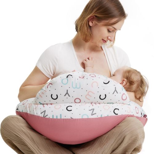 Momcozy Original Standard Size Nursing Pillow, Ergonomic Breastfeeding Pillows, Adjustable Waist Strap and Removable Cotton Cover