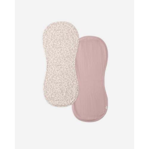 Burp Cloth, 2 Pack Dahlia, Mauve
