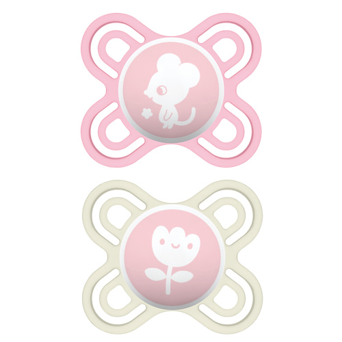 MAM Perfect Start Pacifier, 0-2 Months, Girl, 2 Pack
