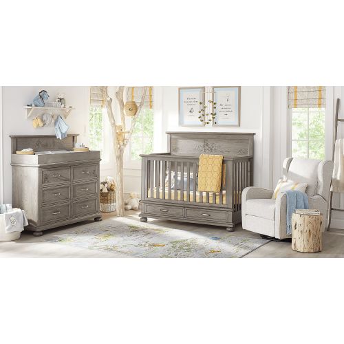 Disney Woodland Adventures 3 Pc Gray Bedroom Set With Crib, Dresser, Changing Table