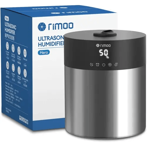 Humidifiers for Bedroom Large Room, Ultrasonic Cool Mist Humidifier with Stainless Steel Tank for Boiling Cleaning, Top Fill Humidifier with Smart Humidistat & Timer, Sleep Mode for Baby, Plants