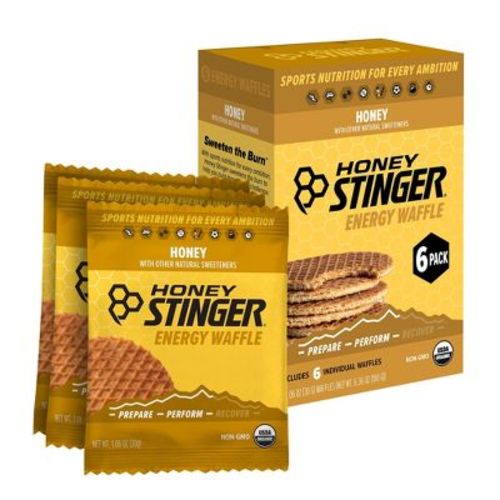 Honey Stinger Organic Honey Energy Waffle - 6pk: Sports Performance Chewy Bars