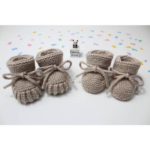 Hand Knitted baby booties, Baby footwear, beige baby booties, 0-3 months, 3-6 months, gender neutral, baby gift, baby shower gift