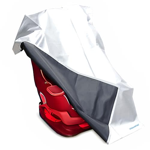 VisionKids Car Seat Sun Shade Cover | Baby Sun Shade Cover - Keeps Toddler's Seat Cool | Travel Accessories | Comes with Portable Storage Bag
