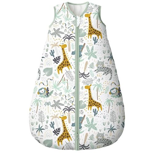 Yoofoss Baby Sleep Sack 0-6 Months, TOG 2.5 Baby Wearable Blanket with 2-Way Zipper, 100% Cotton Fabric Winter Newborn Sleeping sack, Warm Soft Comfy(Small)