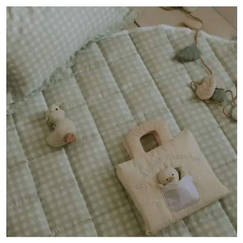 Brands We Love Picnic Gingham Playmat- Green by Janie and Jack