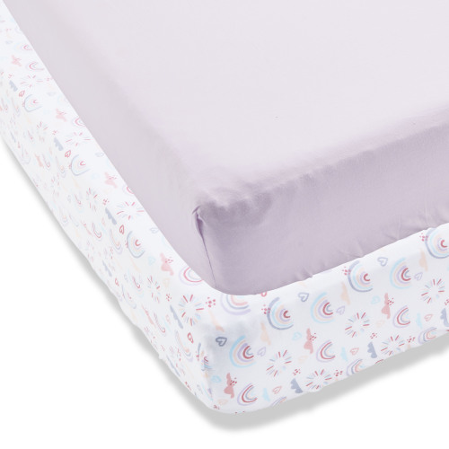 Parent's Choice 2-Piece 200 Thread Count Cotton Bed Sheet Set, Crib