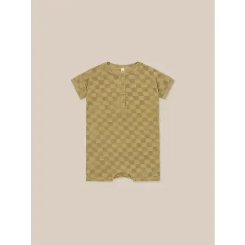 terry checkerboard romper | 1-2 year