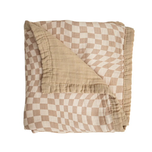 Wavy Checker | Reversible Muslin Quilt – Brixton.Phoenix