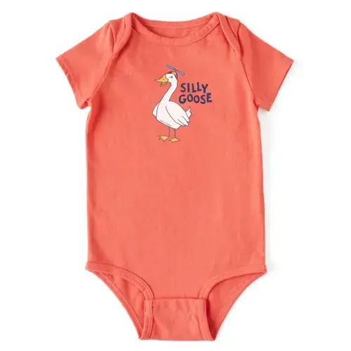 Infant Silly Goose Short Sleeve Crusher Baby Bodysuit | Shop Life is Good