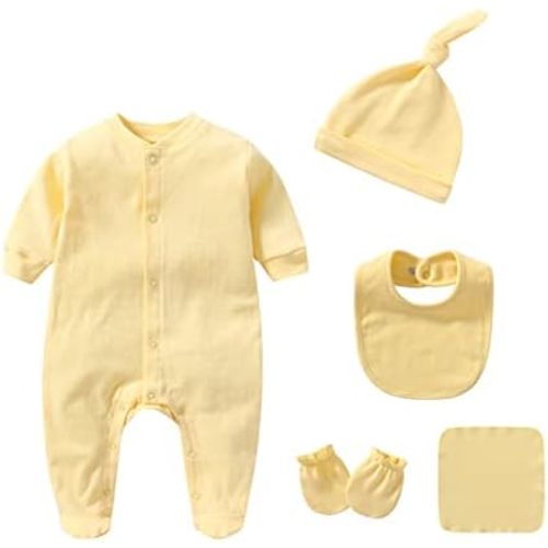 Baby Unisex Baby Cotton Layette Set Gift for Baby Boys Girls Accessories Set Newborn Essentials 0-12 Months