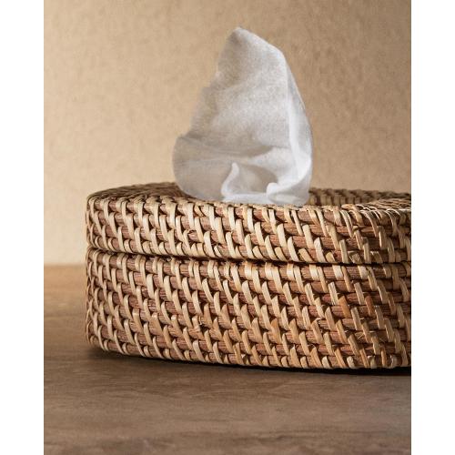 RATTAN BABY WIPE HOLDER