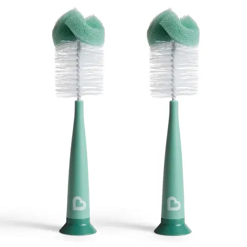 Munchkin® Sponge™ Bottle Brush, Modern Design, 2 Pack, Sage