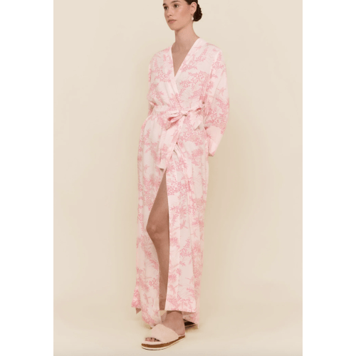 XS - Alice Kimono Robe - Long - Summer Toile - Pink – Piyama USD