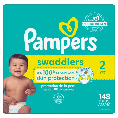 Swaddlers Active Baby Diapers Enormous Pack - Size 2 - 148ct