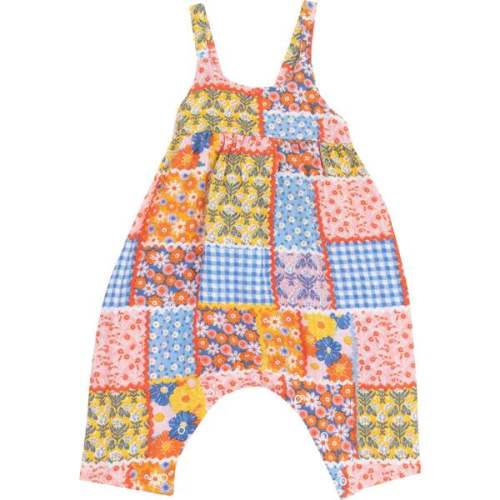 Tie Back Romper, Ric Rac Patchwork - Angel Dear | Maisonette