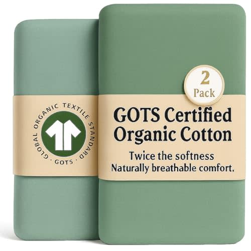 Bunnyjik GOTS Organic Bedside Bassinet Sheets 33x20 for Maxi COSI Iora, Newton, Cowiewie, Baby Delight, Mika Micky, Ronbei, Koola Baby Bond, Kidsclub, Luxury Turkish Cotton - Rectangle 32x19-33x20