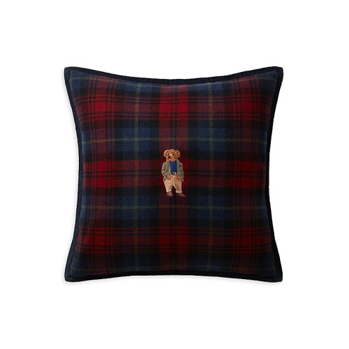 Tartan Bear Throw Pillow