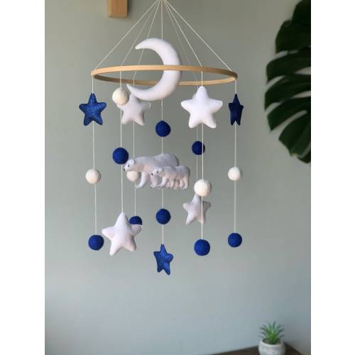 Arctic Baby Mobile Bear Mobile for Nursery Polar Bear - Etsy