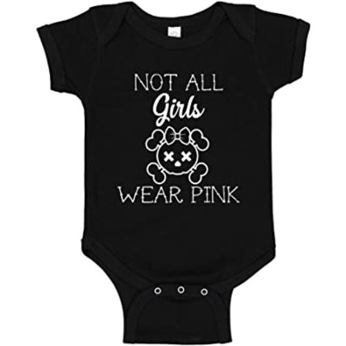 Not All Girls Wear Pink Alternative Punk Baby Bodysuit Goth Toddler T-Shirt