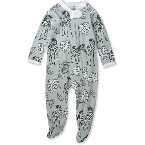 HonestBaby Sleep & Play Footed One-Piece Pajama Sleeper 100% Organic Cotton, Baby Girls