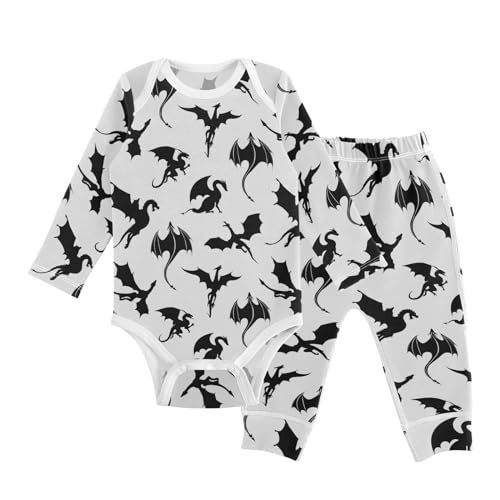 vvfelixl Baby Bodysuits Pants Sets Guitar Headphones Long Sleeve Baby Clothes For Boys Girls 0-24M Black
