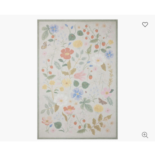 Cotswolds Strawberry Fields Power Loomed Rug - Ivory