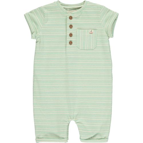Mint Stripe Camborne Henley Romper