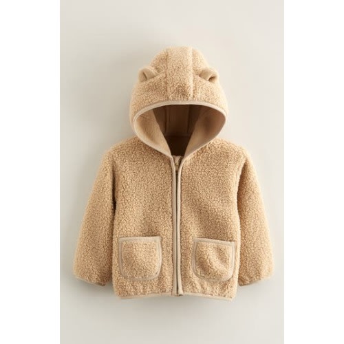 Cozy Hooded Faux Shearling Jacket, 3M
