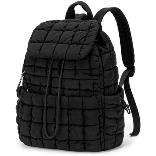 CLUCI Puffy Quilted Backpack Purse for Women, Casual Lightweight Daypack for Women Travel